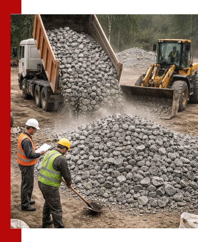 Гранитный щебень фракция 70-150 доставка в Арсеньеве