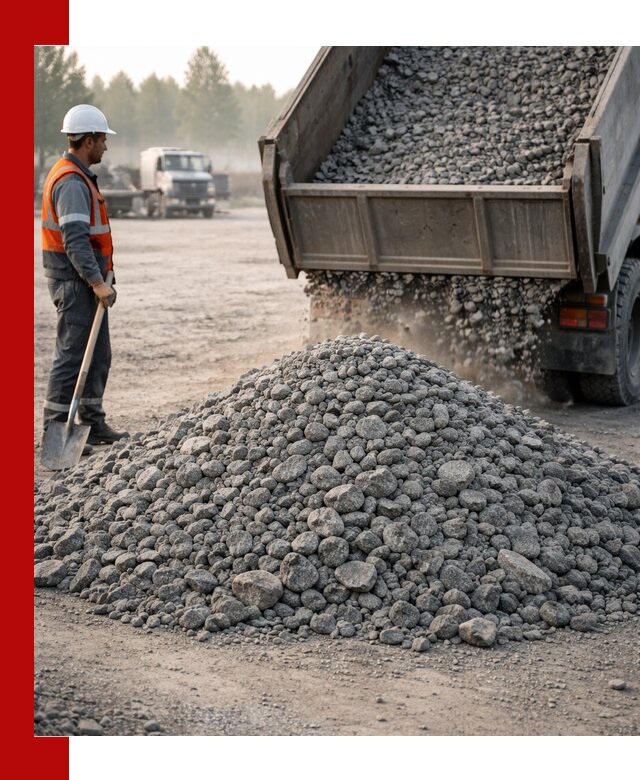 Гранитный щебень фракции 100–201 для строительства в Арсеньеве