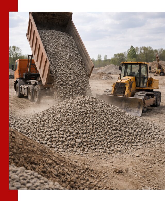 Доставка гравийного щебня фракции 40-70 в Арсеньеве