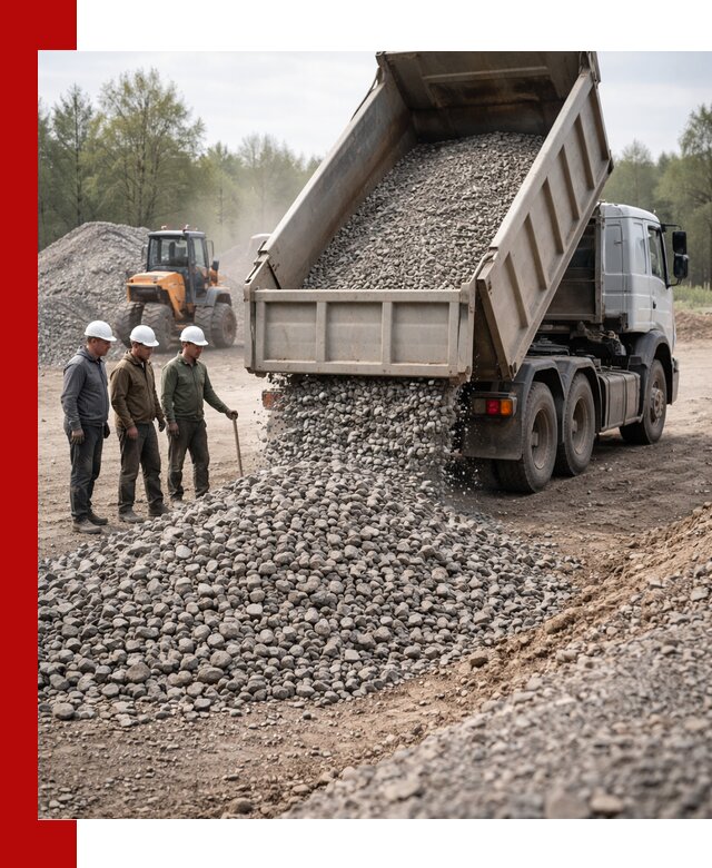 Доставка гравийного щебня фракции 70-120 в Арсеньеве