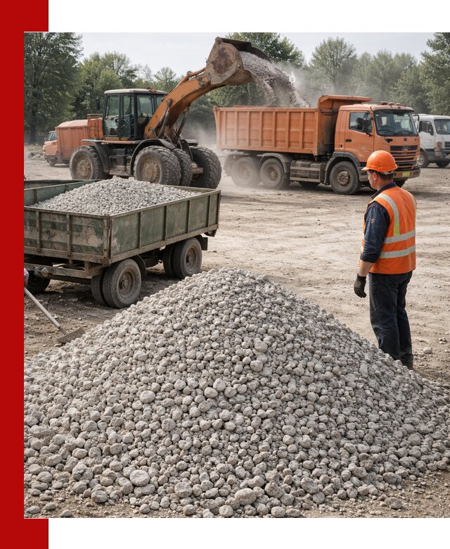 Доставка известнякового щебня фракция 20–40 в Арсеньеве