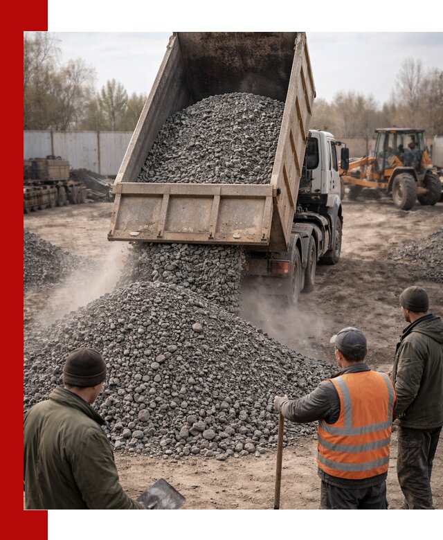 Доставка шлакового щебня в удобные сроки по выгодной цене в Арсеньеве