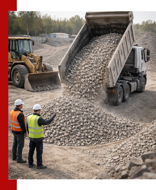 Вторичный щебень фракция 40–70 доставка в Арсеньеве