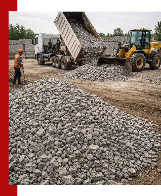 Доставка бетонного щебня фракции 40-70 в Арсеньеве