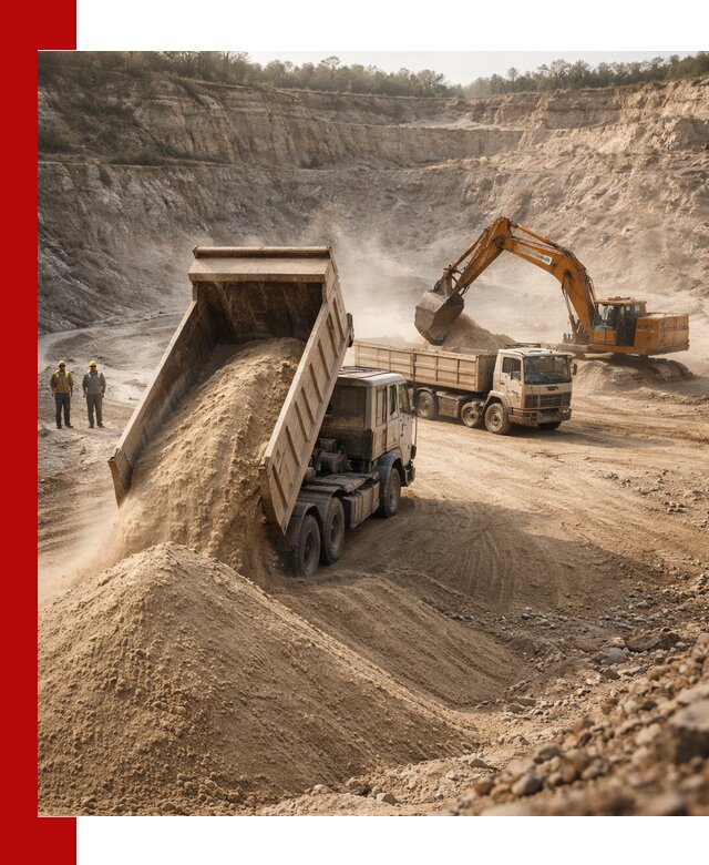 Карьерный песок навалом с доставкой в Арсеньеве