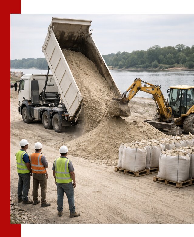 Доставка речного песка в Арсеньеве самосвалами и погрузкой