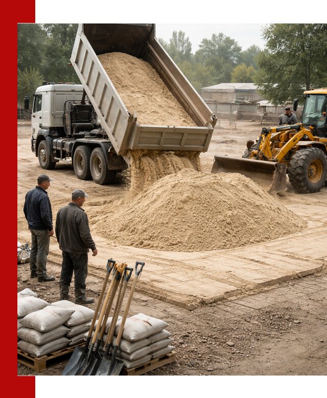 Доставка мытого песка в Арсеньеве с самосвалами по выгодной цене