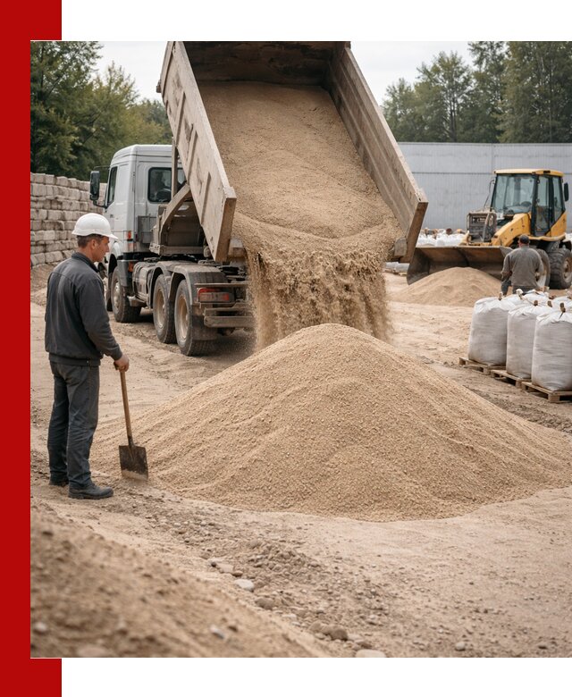 Кварцевый песок фракция 0–3 мм с доставкой в Арсеньеве