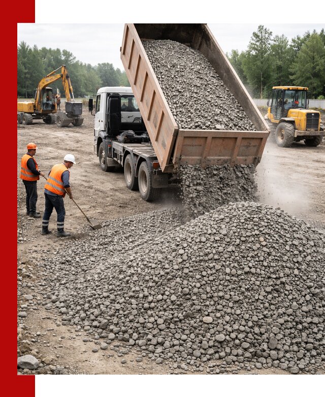 Доставка гравия фракции 40-70 в Арсеньеве оптом и в розницу