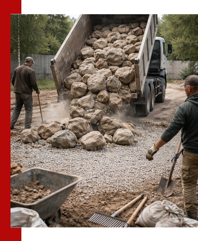 Доставка и укладка булыжника в Арсеньеве