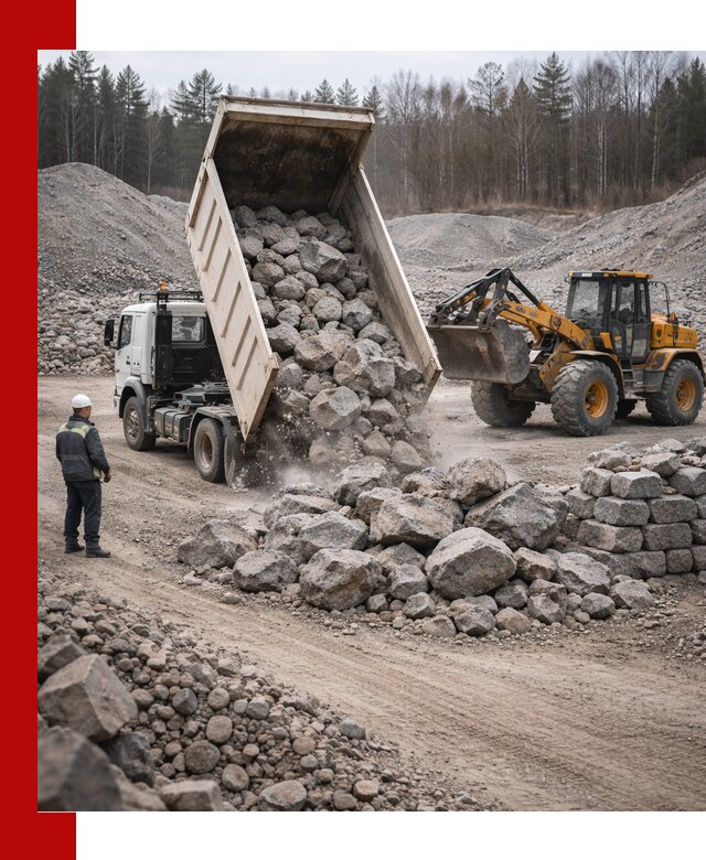 Доставка и продажа бутового гранитного камня в Арсеньеве