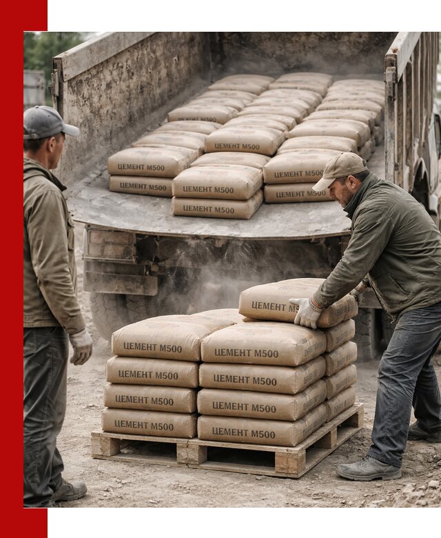 Цемент М500 с доставкой самосвалом в Арсеньеве