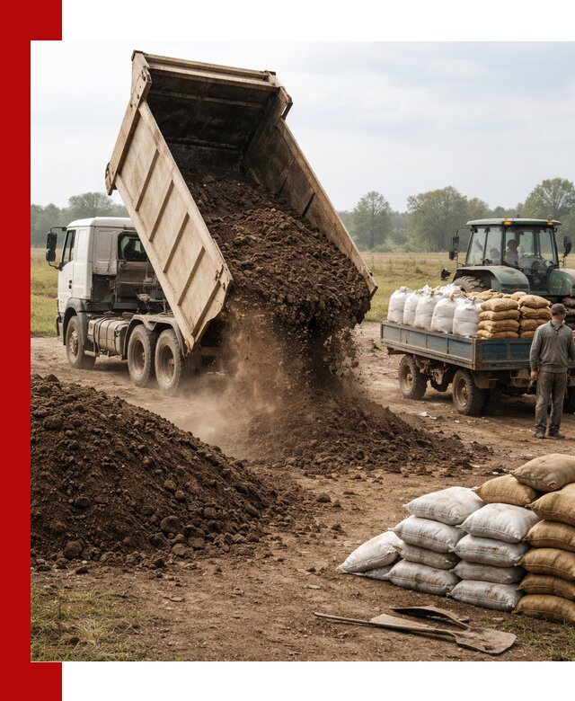 Доставка грунта и удобрений оптом в Арсеньеве для сельхоз и строительства