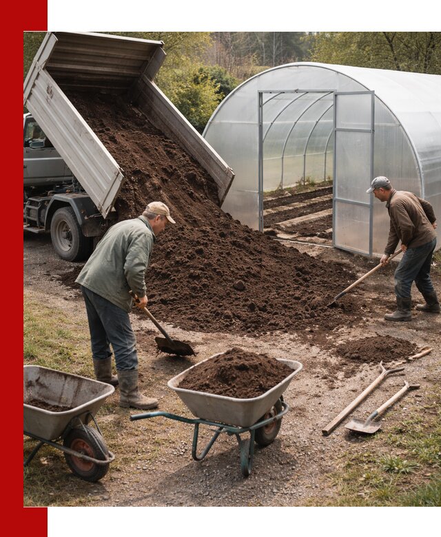 Грунт для теплицы с доставкой в Арсеньеве — плодородный субстрат под растения