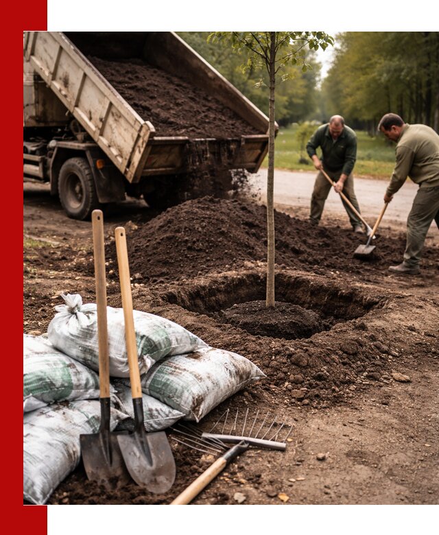 Грунт для посадки деревьев в Арсеньеве — доставка и подготовка почвы