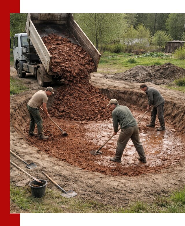 Купить качественную глину для пруда в Арсеньеве