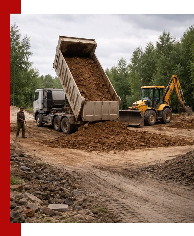 Доставка суглинка самосвалами в Арсеньеве подсыпка и планировка