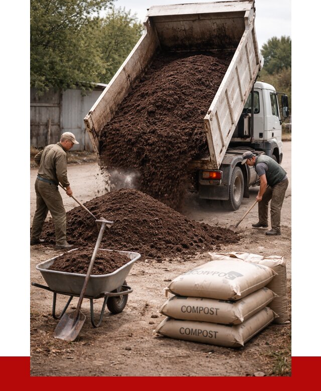 Купить компост в Арсеньеве от 4318 р. за куб с доставкой | ПРОНЕРУДРсн