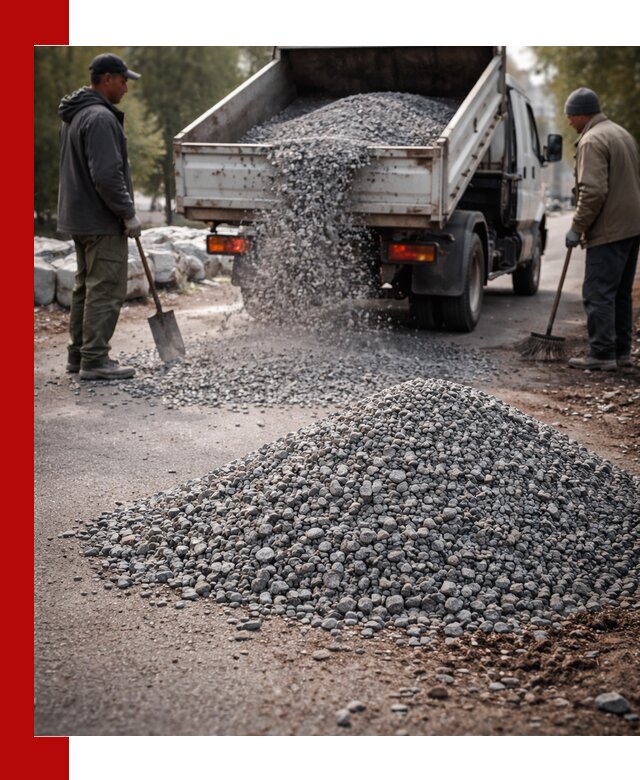 Гранитная крошка для посыпки дорог и тротуаров в Арсеньеве