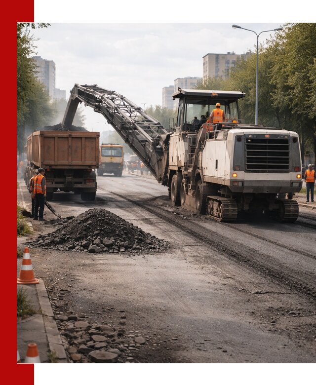 Фрезерованный асфальт в Арсеньеве — удаление и вывоз старого покрытия
