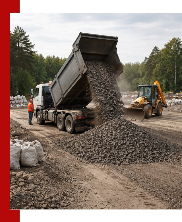 Доставка дробленого асфальта в Арсеньеве для дорожных работ