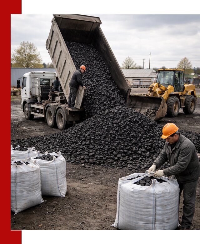 Доставка каменного угля в Арсеньеве оптом и в розницу