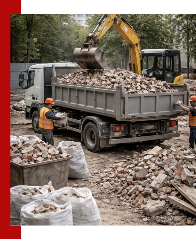 Вывоз строительного мусора в Арсеньеве с самосвалами и контейнерами