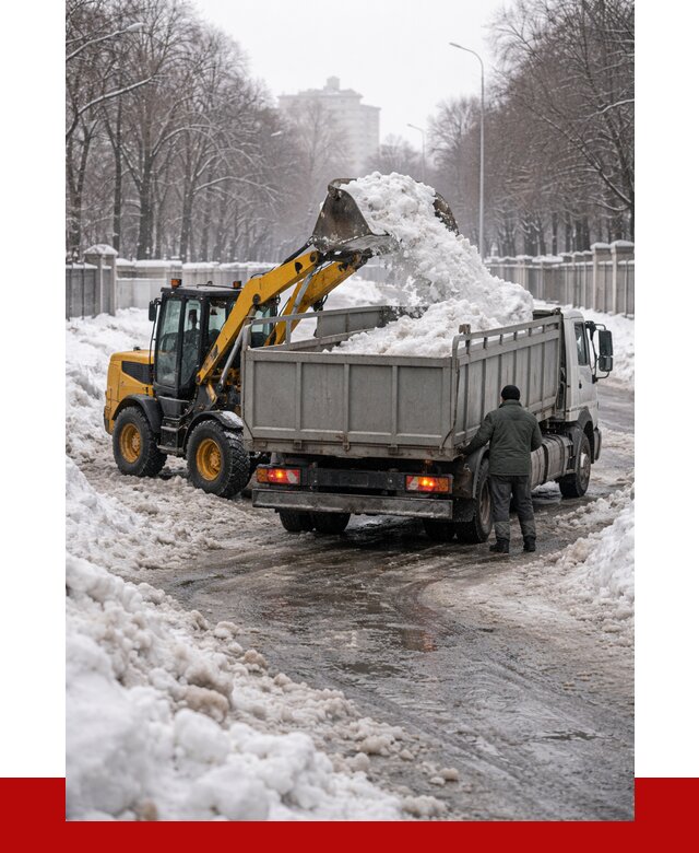 Вывоз снега с погрузкой в Арсеньеве от 3598 р. ПРОНЕРУДРсн