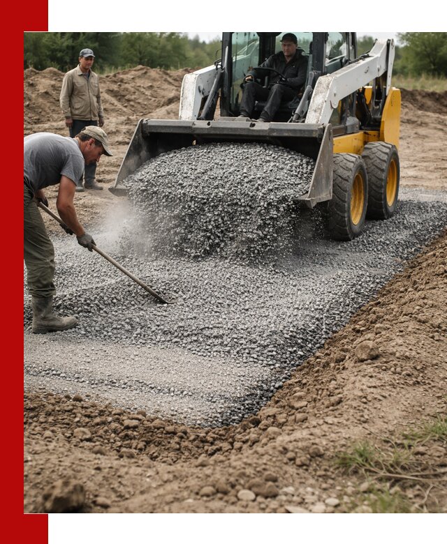 Устройство щебеночной подушки в Арсеньеве для дорог и фундаментов